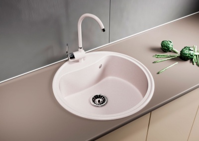 Кухонная мойка Mixline ML-GM09-311 533499 Светло-розовая