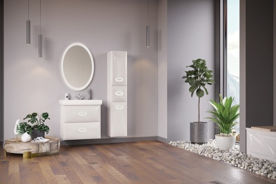 Шкаф пенал Marka One Arrondi 30П L Cappuccino