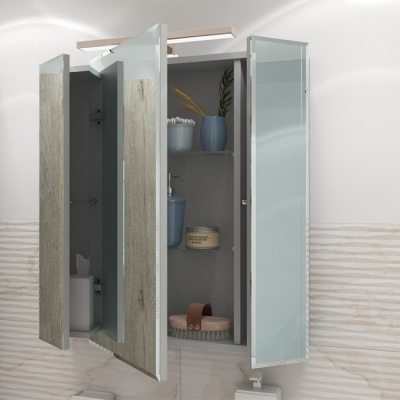 Зеркальный шкаф Vigo Kolombo 70 с подсветкой Серый