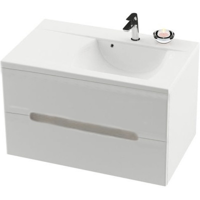 Тумба с раковиной Ravak Classic 80 R Set SD 70508023 Белый глянец