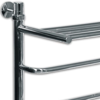 Водяной полотенцесушитель Ника Quadro Л90/ВП 80x40 с полкой Хром