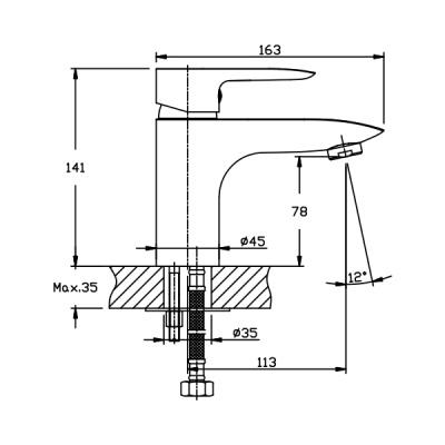 Смеситель для раковины Mixxus Premium Felix 001 MXP0756 Хром