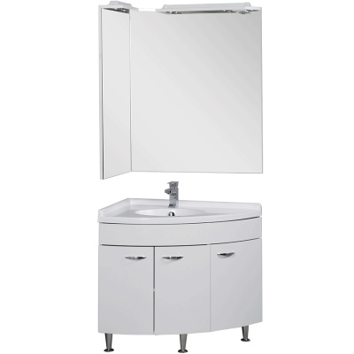 Комплект мебели для ванной Aquanet Корнер 55х80 L 161232 Белый