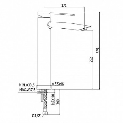 Смеситель для раковины Paffoni Berry BR081CR Хром