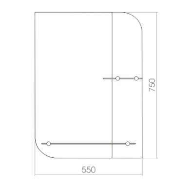 Зеркало Mixline Шарм Вьюн 55 537543 с полкой с пескоструйным рисунком
