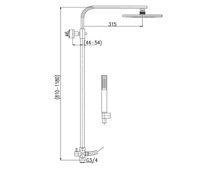 Душевая система Rav Slezak SK5000 Хром
