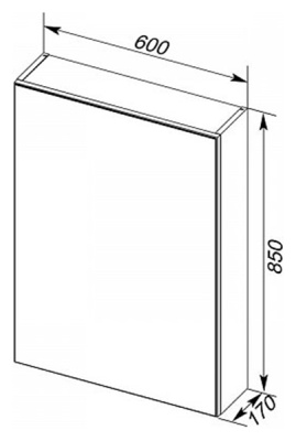 Зеркальный шкаф Aquanet Алвита 60 183994 R Белый 183994