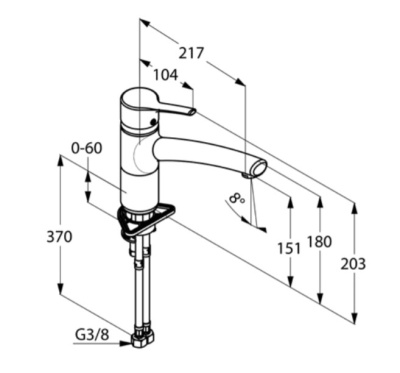 Смеситель для кухни Kludi Trendo 335749675 Нержавеющая сталь