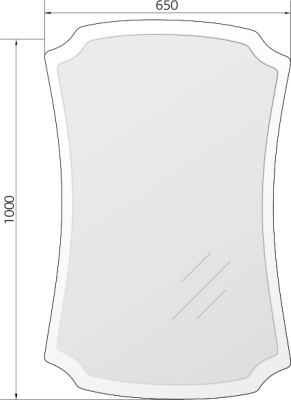 Зеркало Marka One Mix Neoclassic 2 65 С подсветкой