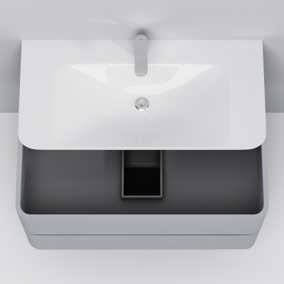 Тумба под раковину AM.PM Sensation 100 M30FHX1002FG подвесная Серый шелк