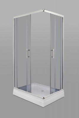 Душевой уголок Parly QZ71S 100х195 профиль Полированный алюминиевый стекло тонированное