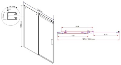Душевая дверь Vincea Como VPS-1C130CL 130x195 профиль Хром стекло прозрачное