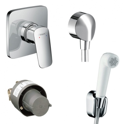 Гигиенический душ со смесителем Hansgrohe SET 4-in-1 Хром