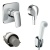 Гигиенический душ со смесителем Hansgrohe SET 4-in-1 Хром