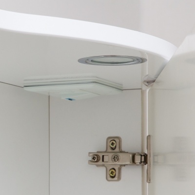 Зеркальный шкаф Runo Ибица 50 правый Белый