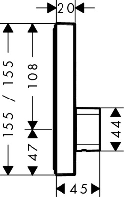 Смеситель для душа Hansgrohe ShowerSelect 15768000 Хром