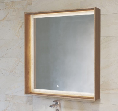 Зеркало Raval Frame 75 с подсветкой Белое
