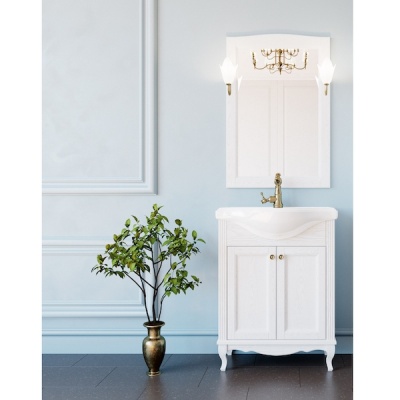 Комплект мебели для ванной ValenHouse Эллина 65 EK65_ББ Белый ручки Бронза