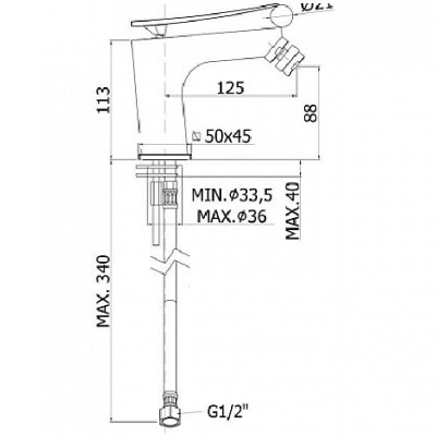 Смеситель для биде Paffoni Elys ELY131CR Хром