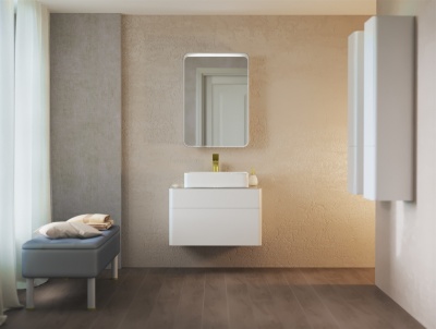 Тумба под раковину Raval Pure 80 подвесная Белая