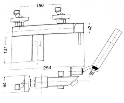 Смеситель для ванны и душа Bugnatese Pbox 9402 CR (хром)