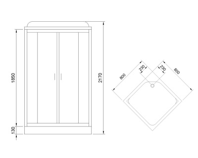 Душевая кабина Royal Bath HP 80х80 RB80HP7-BT с гидромассажем