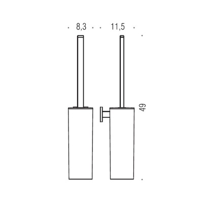 Ершик для унитаза Colombo Design Basic Q В3707 Хром
