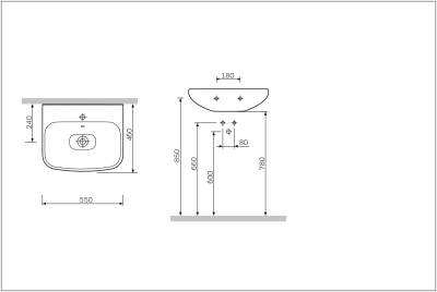Раковина AM.PM Like 55 C804221WH Белая