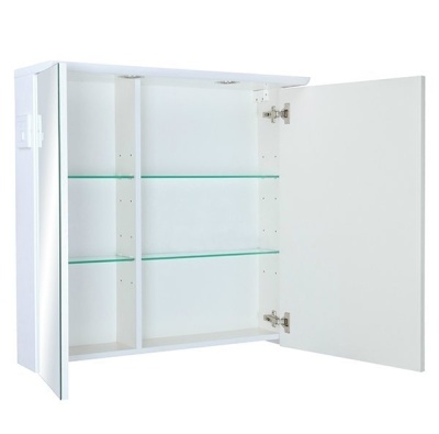 Зеркальный шкаф Bellezza Анкона 80 с подсветкой Белый