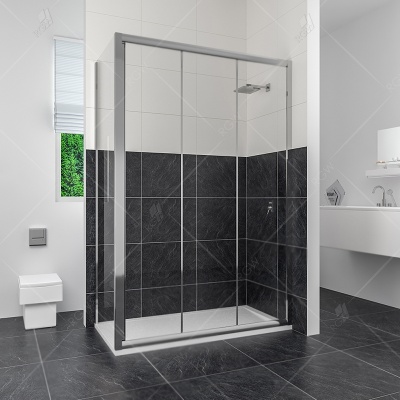 Душевой уголок RGW Classik CL-40 155x70 профиль Хром стекло прозрачное