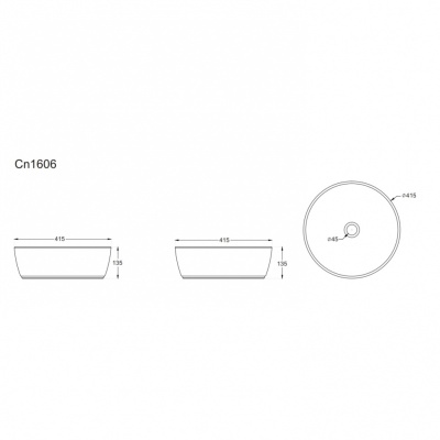 Раковина-чаша Ceramica Nova Element 41 CN1606 Белая