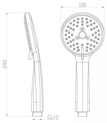 Ручной душ BelBagno Nova BB-D1C4 Сатин