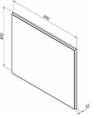 Зеркало Aquanet Nova Lite 100 249519 с подсветкой Дуб рустикальный