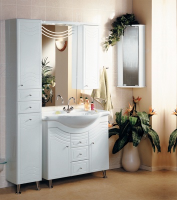 Тумба под раковину Акватон Домус 95 1A061301DO010 белая глянцевая