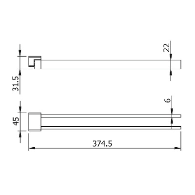 Полотенцедержатель Langberger Vico 11308A Хром