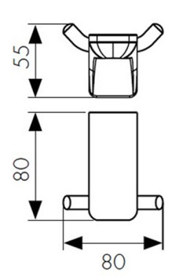 Двойной крючок Kaiser KH-4502 Бронза