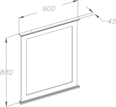 Зеркало Opadiris Палермо 90 Z0000008548 Белое матовое