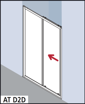 Душевая дверь Kermi Atea AT D2D 14018VAK D2D