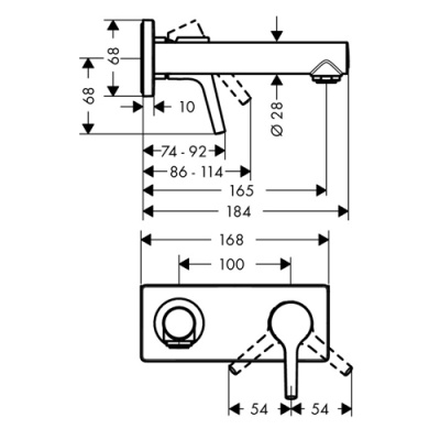 Смеситель для раковины Hansgrohe Talis S 72110000 Хром