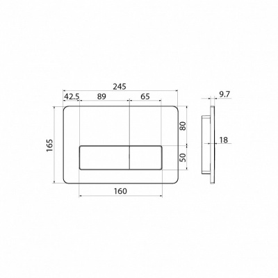 Клавиша смыва Iddis Unifix UNI10W0i77 Белый