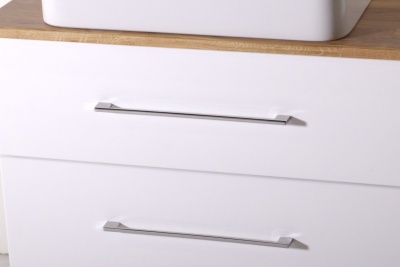 Тумба под раковину ASB-Woodline Санди 80 10881 подвесная Белая Дуб