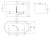 Акриловая ванна BelBagno BB71 Nero 170x80 Черная Белая