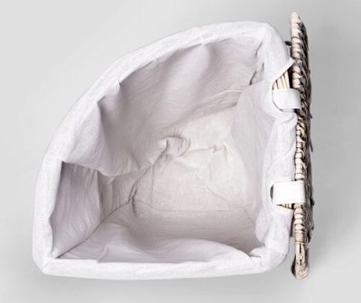 Корзина для белья WasserKRAFT Vils 31x31x45 WB-560-M с крышкой Белая