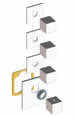 Смеситель для душа Bossini Cube Outlets Z032205.030 с термостатом Хром