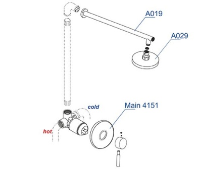 Душевая система WasserKRAFT Main A12429 Хром