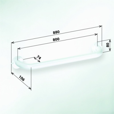 Поручень для ванны Bemeta Help 301100804 Белый