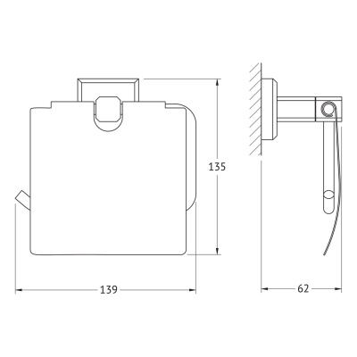 Держатель туалетной бумаги Artwelle Hagel 9926 с крышкой Хром
