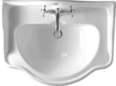 Раковина Kerasan Retro 73 1047 Белая с одним отверстием под смеситель