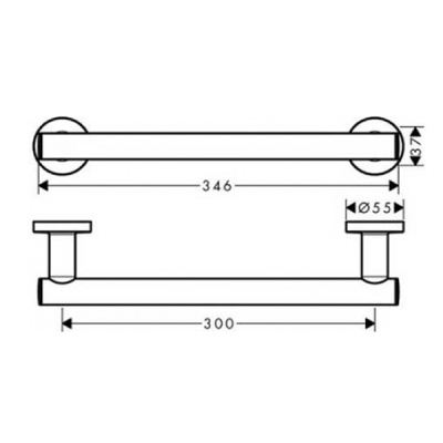 Поручень для ванны Hansgrohe Logis Universal 41713000 Хром