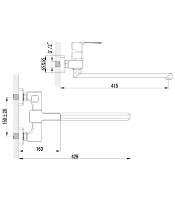Смеситель Lemark Basis LM3617C универсальный